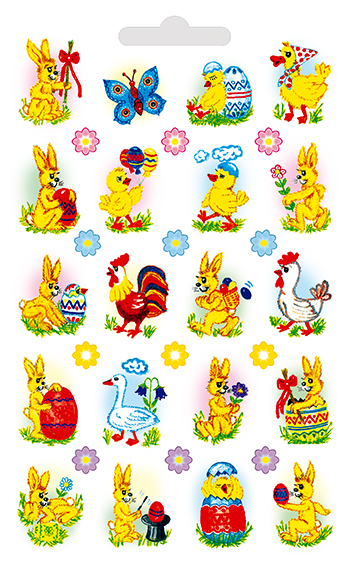 Velikonoční vodové obtisky na vajíčka - glitr 551