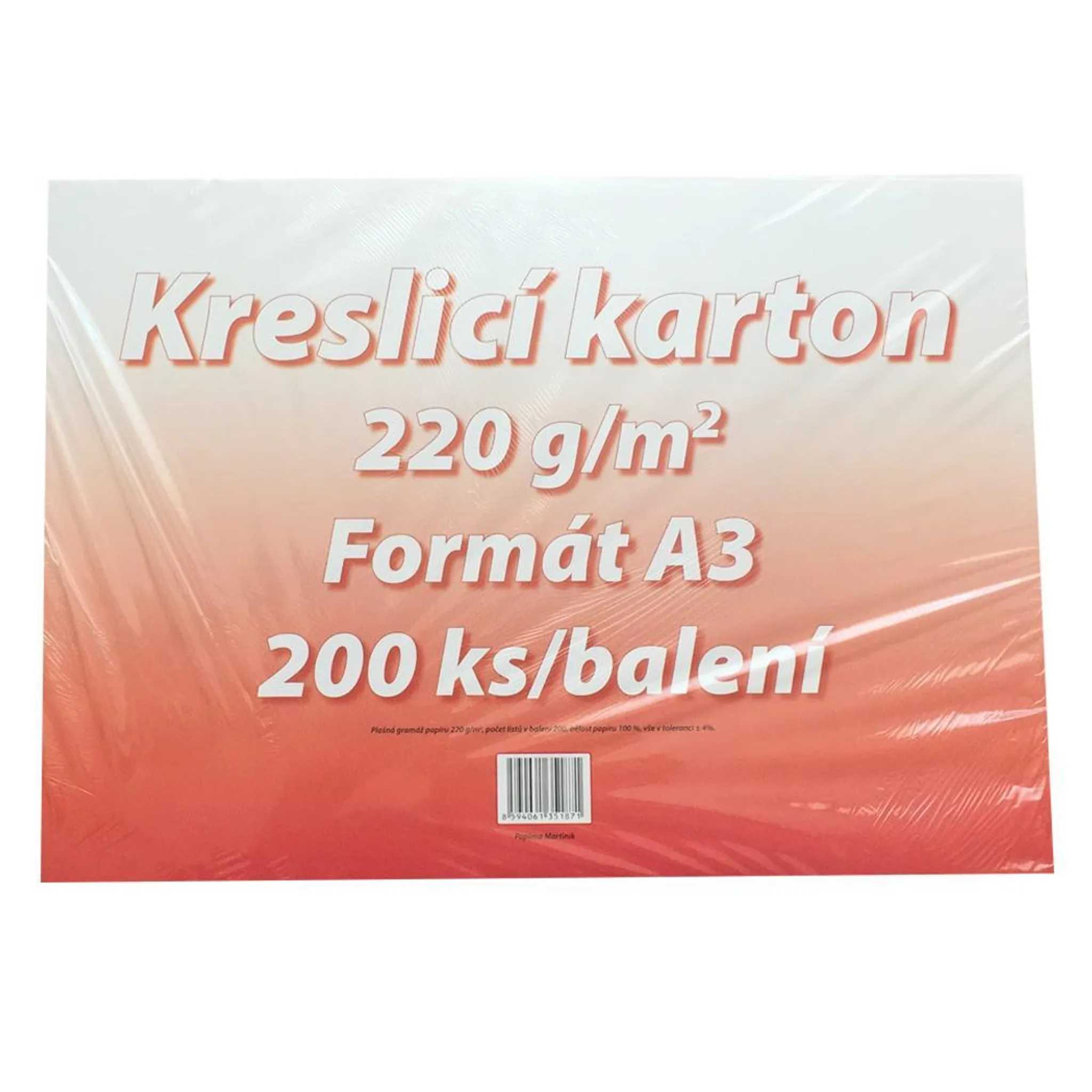 kreslící karton A3 220g/200listů