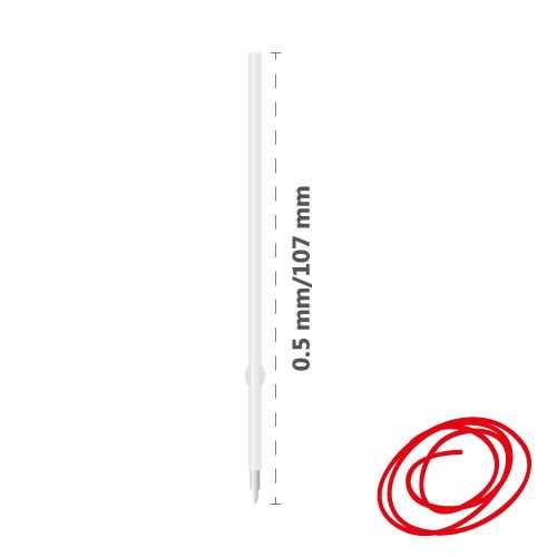 náplň 10,7cm červená hrot mikro Solidly,Lupia