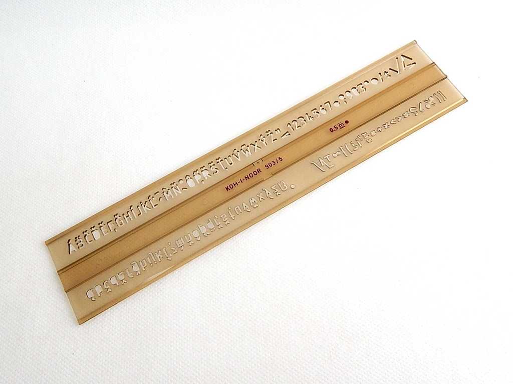 šablona písm. 5mm kolmá  748035    ISO