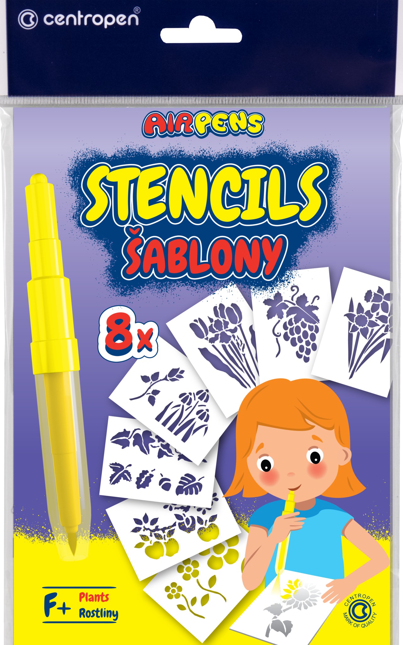 šablona pro foukací fixy F+  9996 květiny